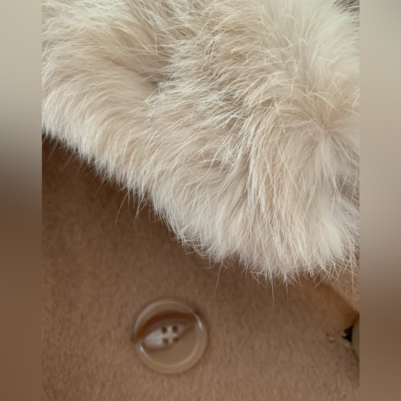 Vintage fur trimmed pea coat S 1970’s ILGWU Penny Lane style - Picture 8 of 10